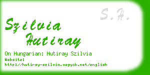 szilvia hutiray business card